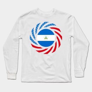 Nicaraguan American Multinational Patriot Flag Long Sleeve T-Shirt